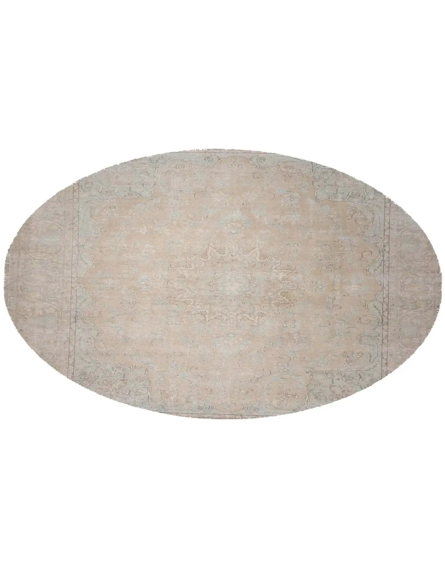 Beige text_origin_4 Persischer Vintage Teppich 296 x 296 cm - Einzigartiger handgefertigter Teppich