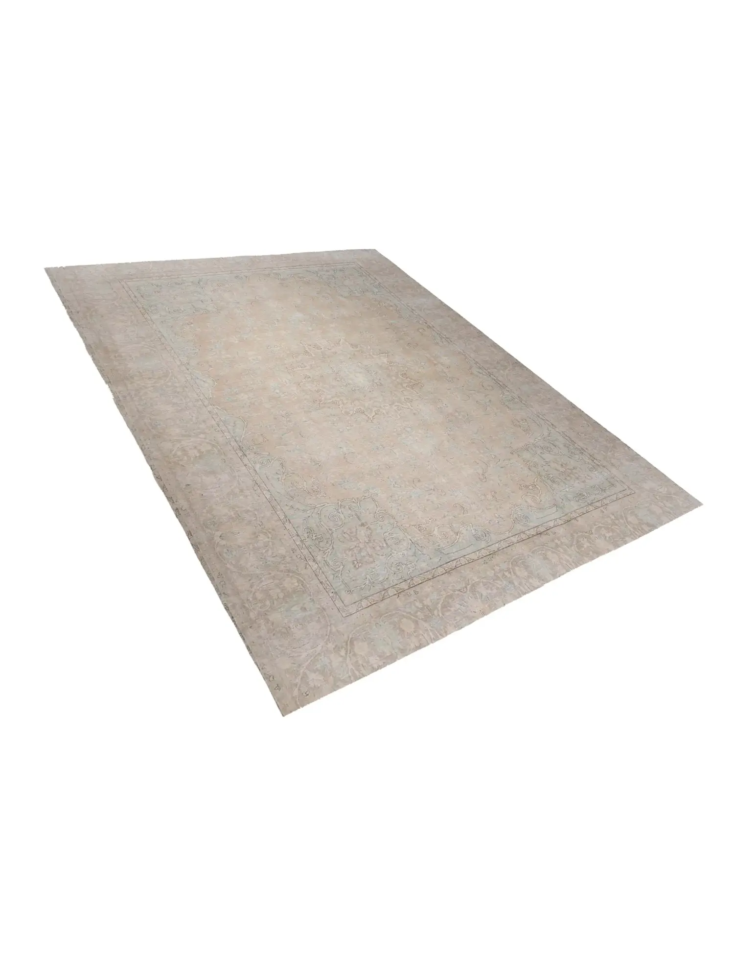 Beige text_origin_4 Persischer Vintage Teppich 350 x 296 cm - Einzigartiger handgefertigter Teppich