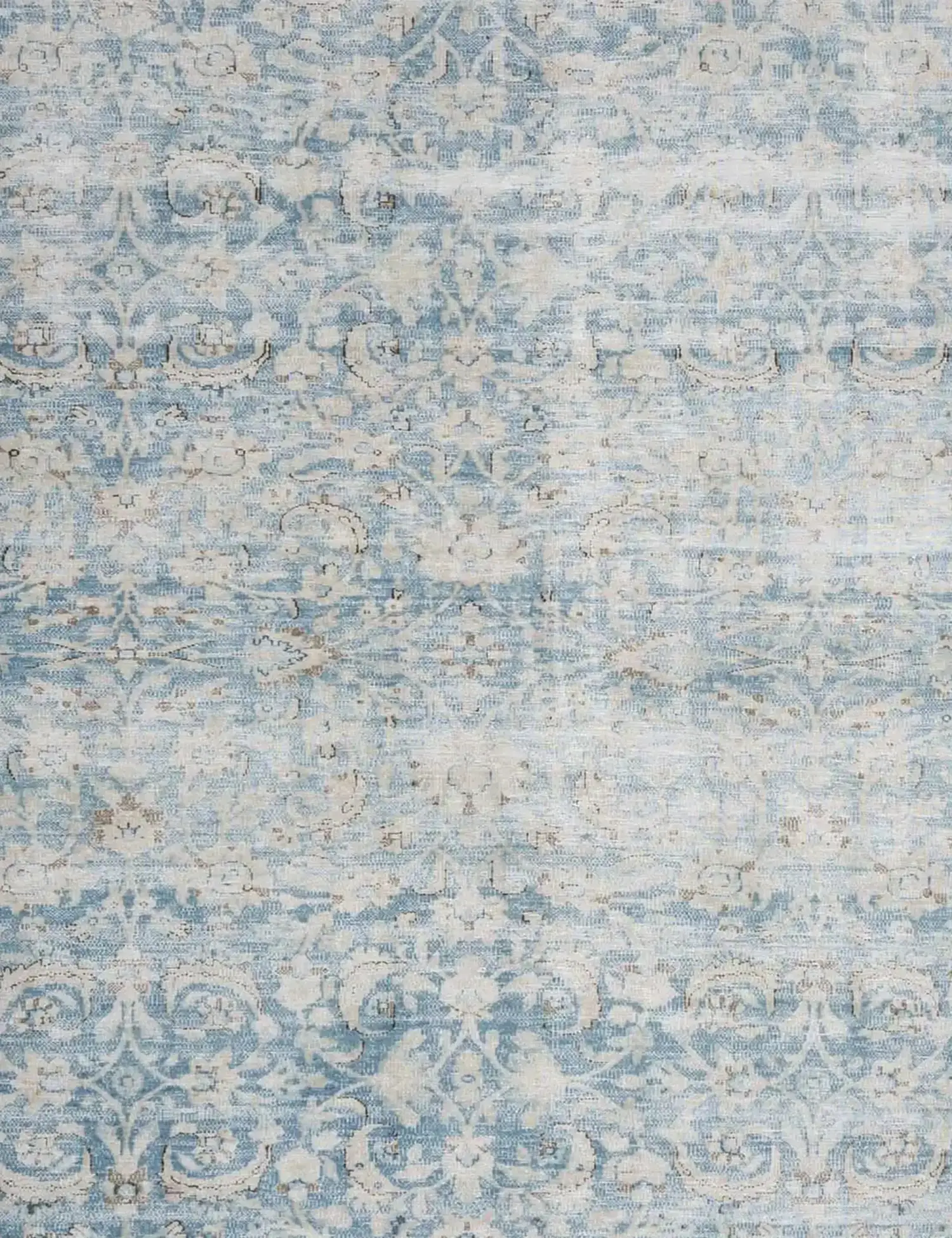 Blau Persien Persischer Vintage Teppich 174 x 174 cm - Einzigartiger handgefertigter Teppich