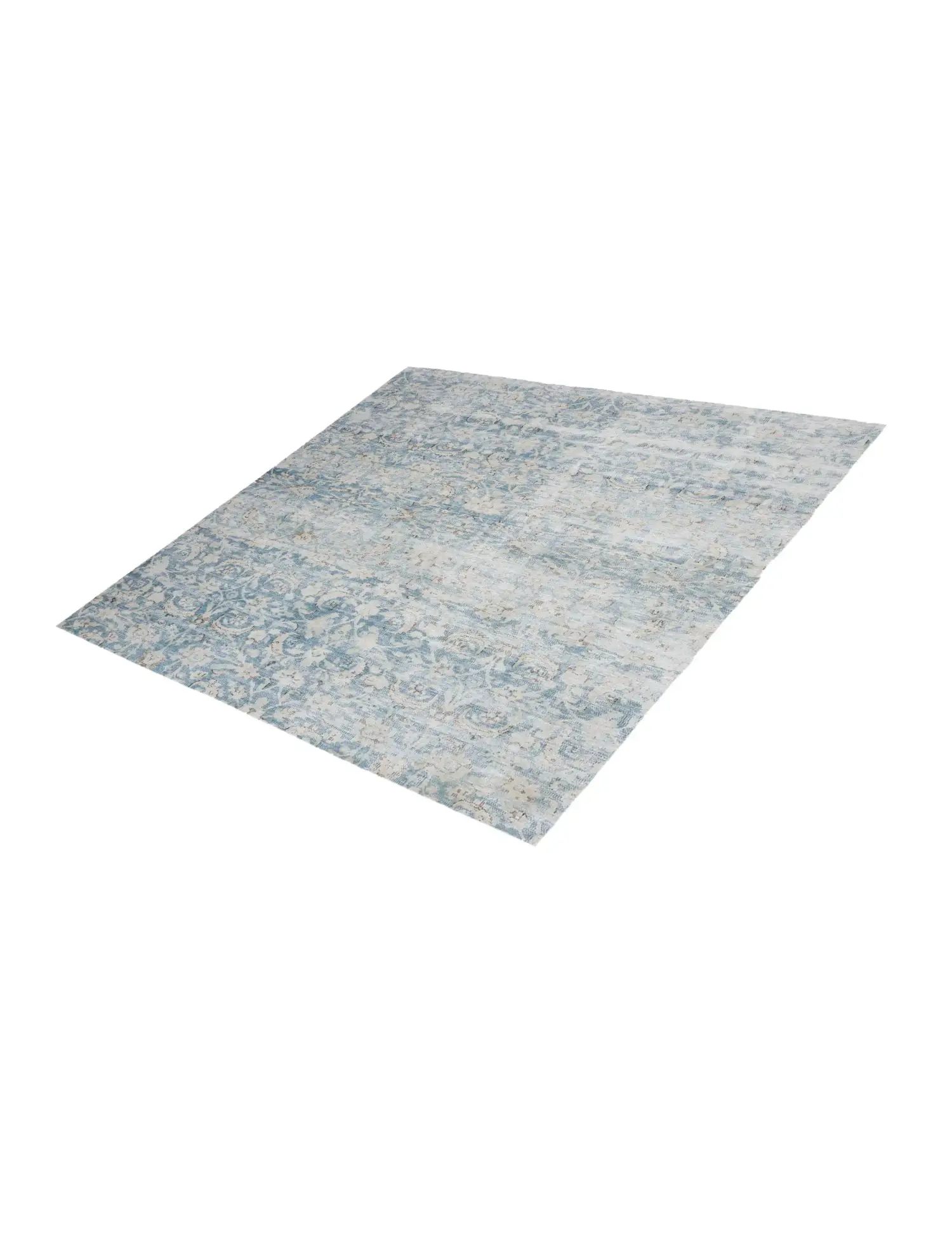 Blau Persien Persischer Vintage Teppich 174 x 174 cm - Einzigartiger handgefertigter Teppich