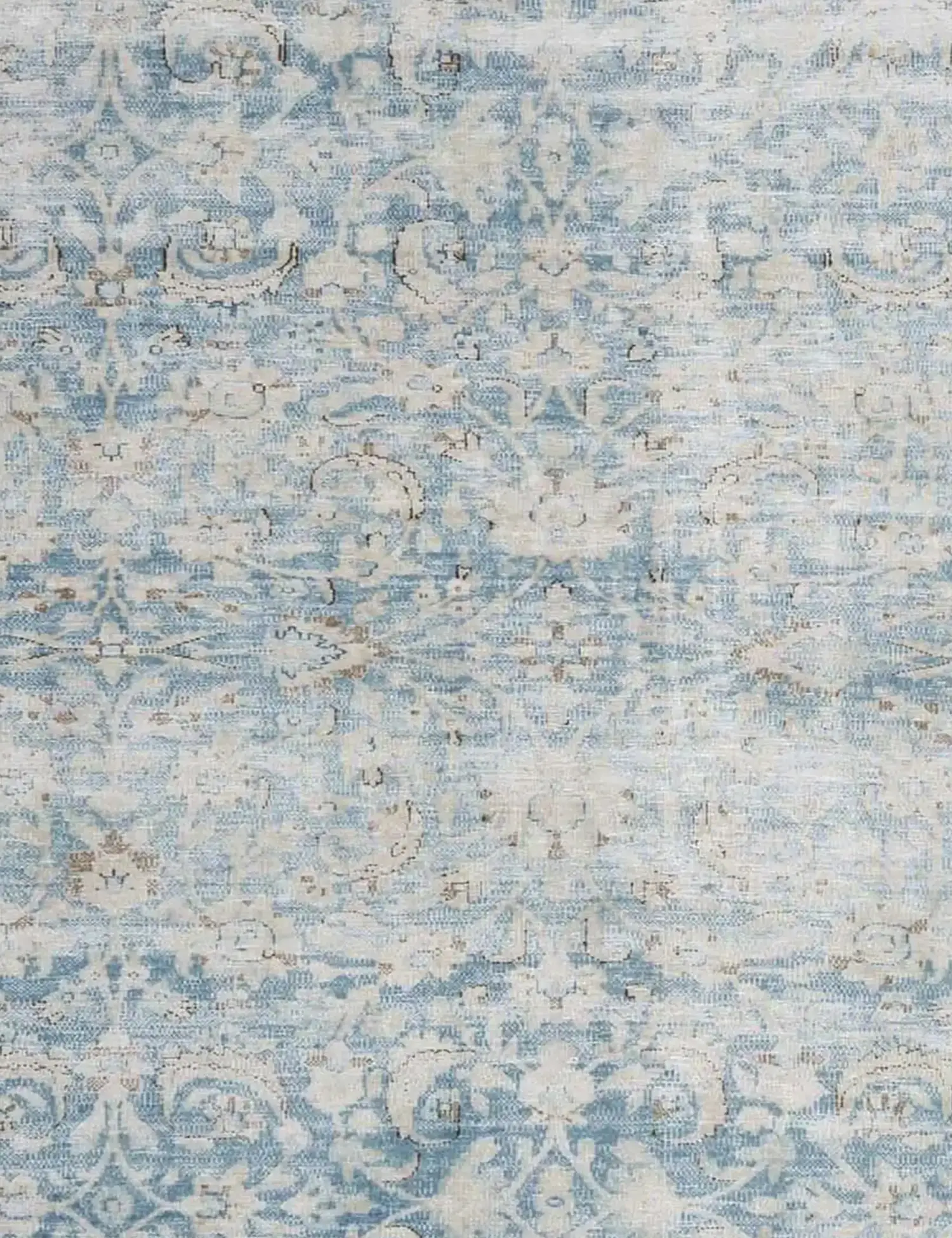Grau Persien Persischer Vintage Teppich 174 x 174 cm - Einzigartiger handgefertigter Teppich