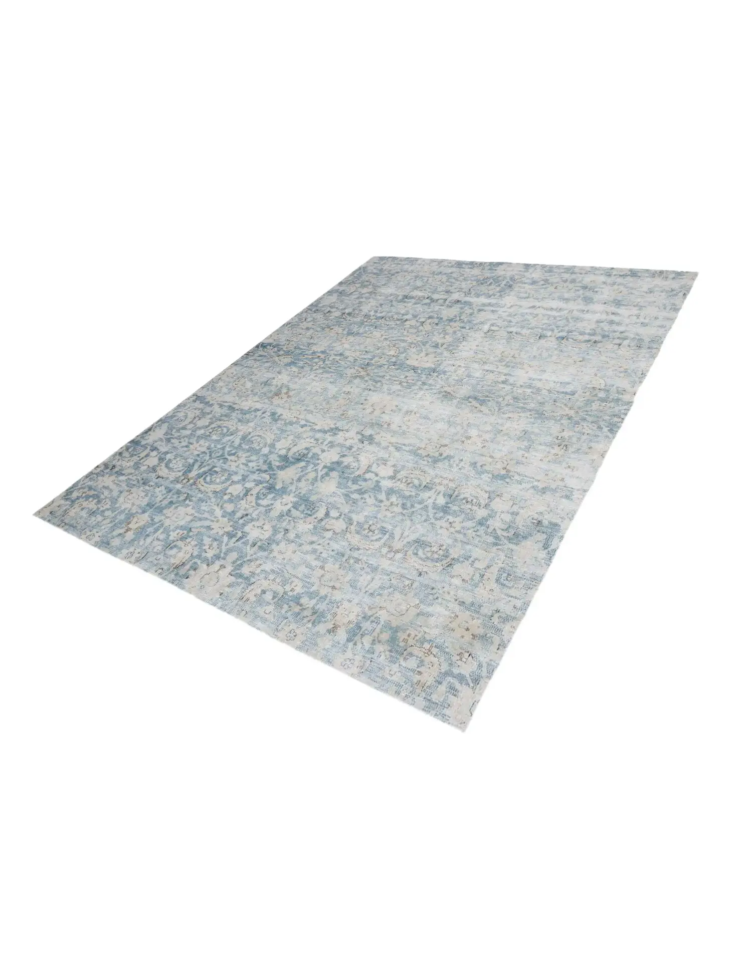 Grau Persien Persischer Vintage Teppich 240 x 174 cm - Einzigartiger handgefertigter Teppich
