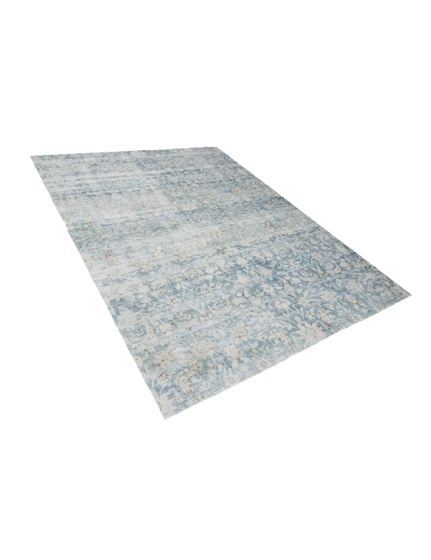Grau Persien Persischer Vintage Teppich 240 x 174 cm - Einzigartiger handgefertigter Teppich