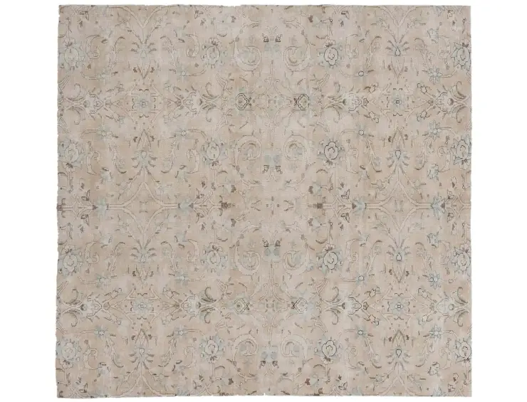 Beige text_origin_4 Persischer Vintage Teppich 173 x 173 cm