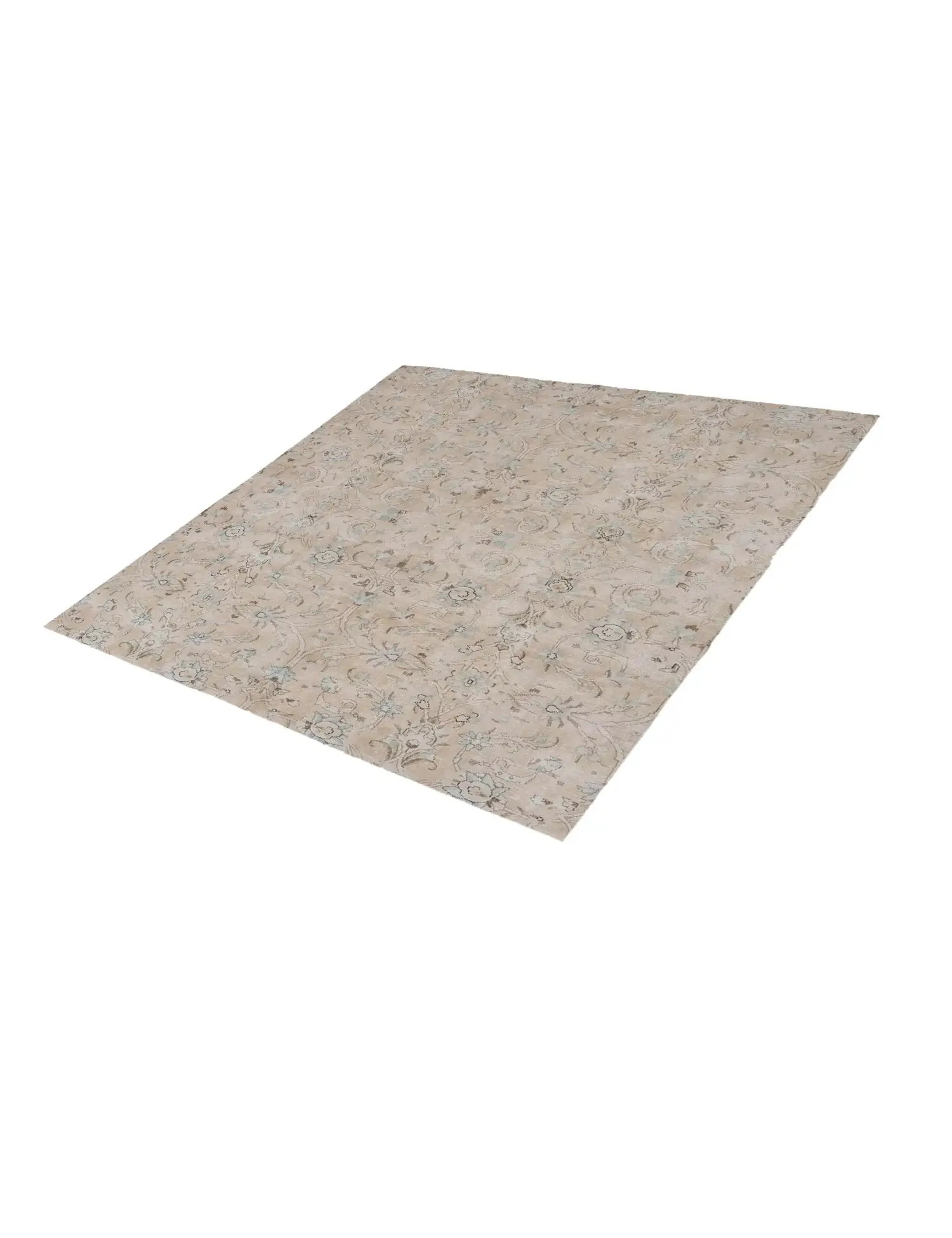 Beige text_origin_4 Persischer Vintage Teppich 173 x 173 cm - Einzigartiger handgefertigter Teppich
