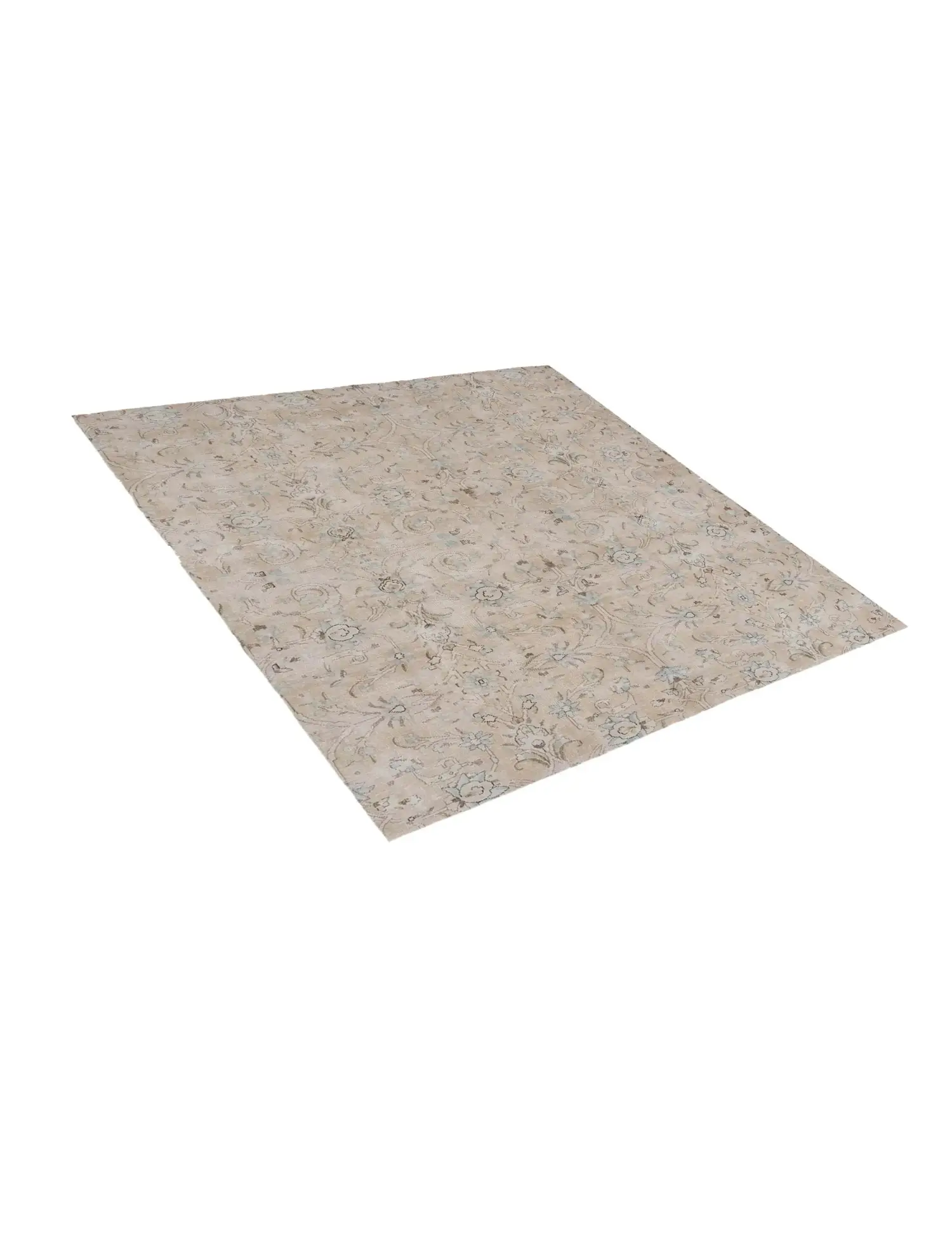Beige text_origin_4 Persischer Vintage Teppich 173 x 173 cm - Einzigartiger handgefertigter Teppich
