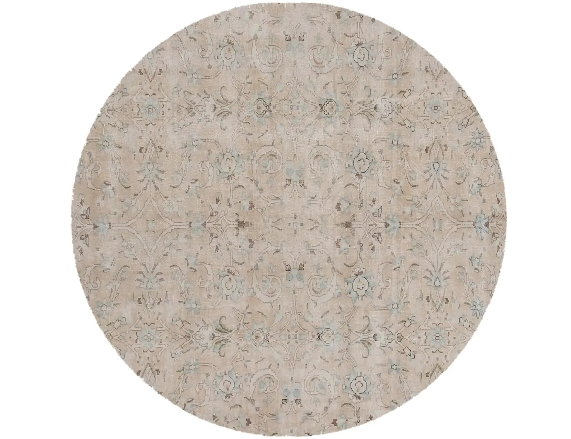 Beige text_origin_4 Persischer Vintage Teppich 173 x 173 cm