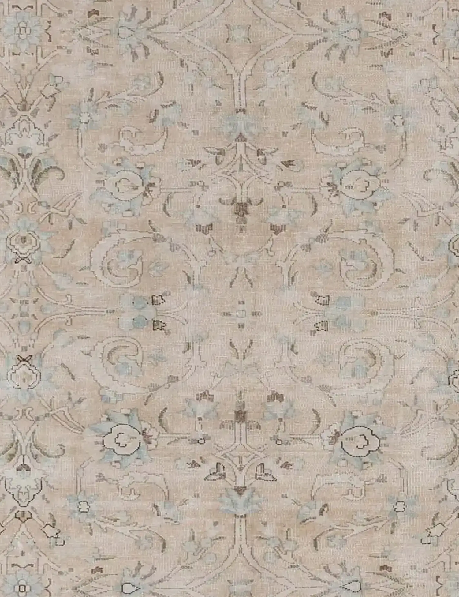 Beige text_origin_4 Persischer Vintage Teppich 173 x 173 cm - Einzigartiger handgefertigter Teppich