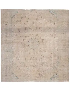 Beige Persien Persischer Vintage Teppich 186 x 186 cm
