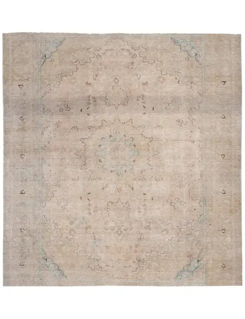Beige Persia Persian Vintage Carpet 186 x 186 cm