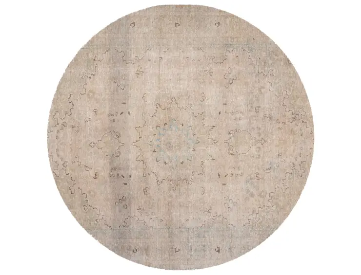 Beige Persien Persischer Vintage Teppich 186 x 186 cm