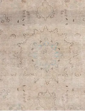 Beige Persien Persischer Vintage Teppich 186 x 186 cm - view 3