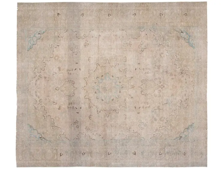 Beige Persien Persischer Vintage Teppich 250 x 186 cm