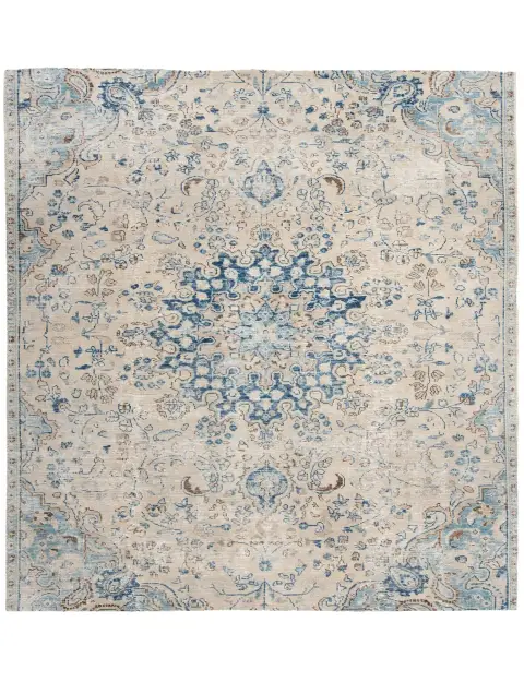Beige Persien Persischer Vintage Teppich 157 x 157 cm