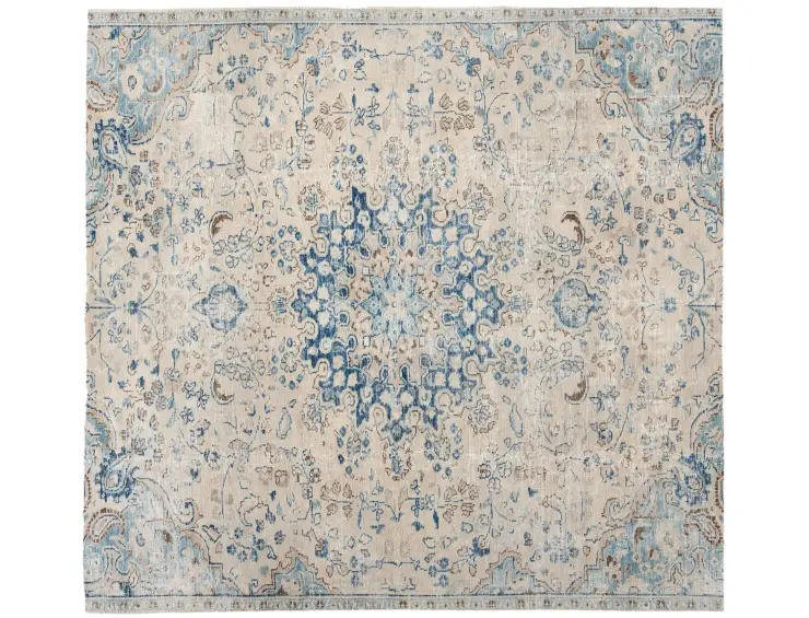 Beige Persien Persischer Vintage Teppich 157 x 157 cm