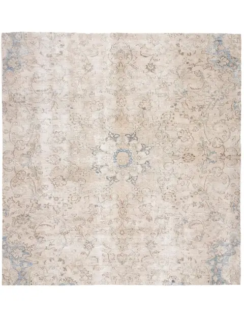 Beige Persien Persischer Vintage Teppich 180 x 180 cm