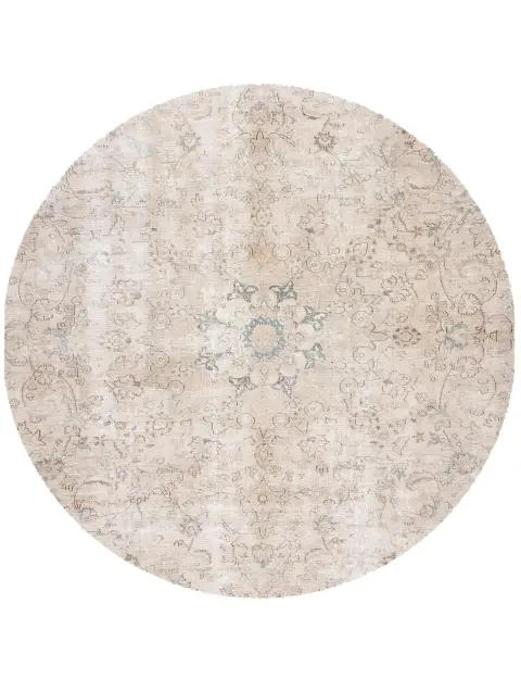 Beige Persien Persischer Vintage Teppich 180 x 180 cm