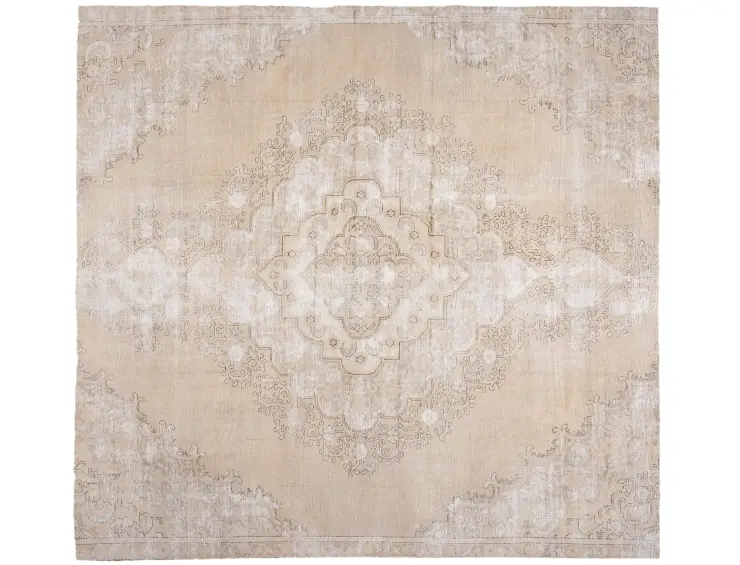 Beige Persien Persischer Vintage Teppich 226 x 226 cm