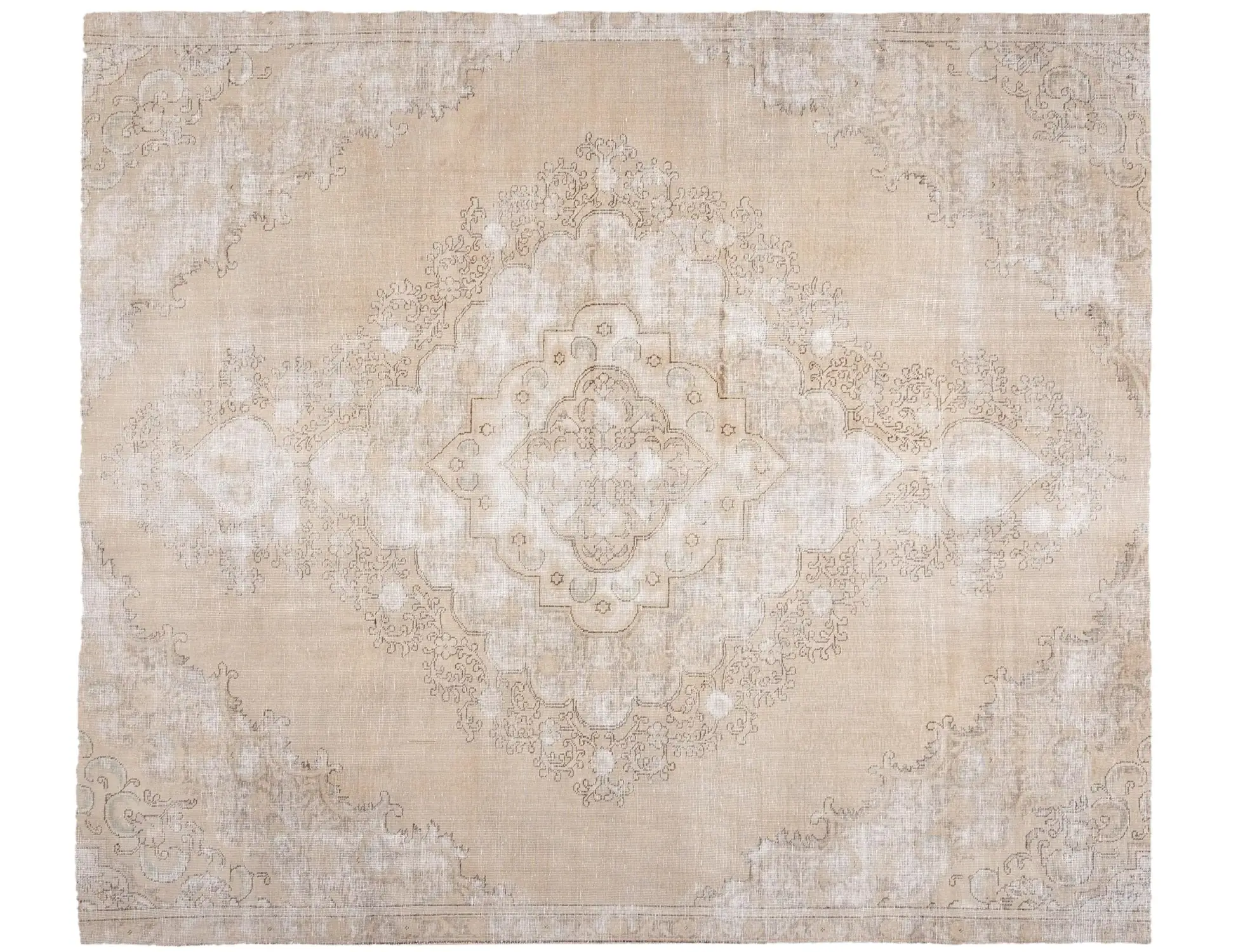 Beige Persien Persischer Vintage Teppich 300 x 226 cm - Einzigartiger handgefertigter Teppich