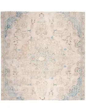 Beige Persan Tapis Persan vintage 206 x 206 cm
