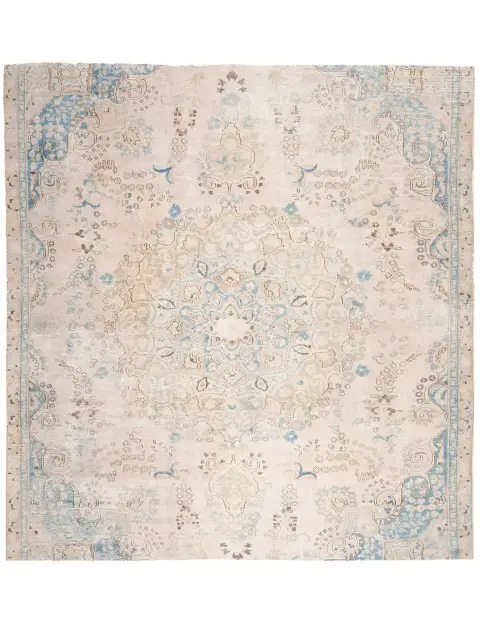 Beige Persien Persischer Vintage Teppich 206 x 206 cm