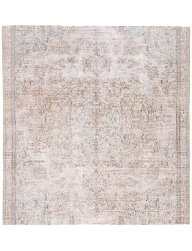 Grise Persan Tapis Persan vintage 150 x 150 cm