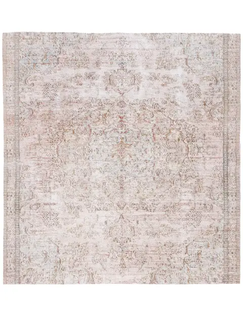 Grå Persien Persisk vintage matta 150 x 150 cm