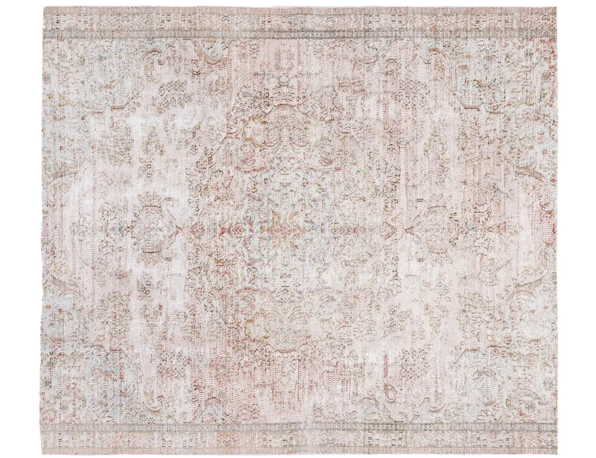 Grau Persien Persischer Vintage Teppich 200 x 150 cm - Einzigartiger handgefertigter Teppich