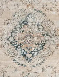 Beige Persien Persischer Vintage Teppich 123 x 123 cm - view 3