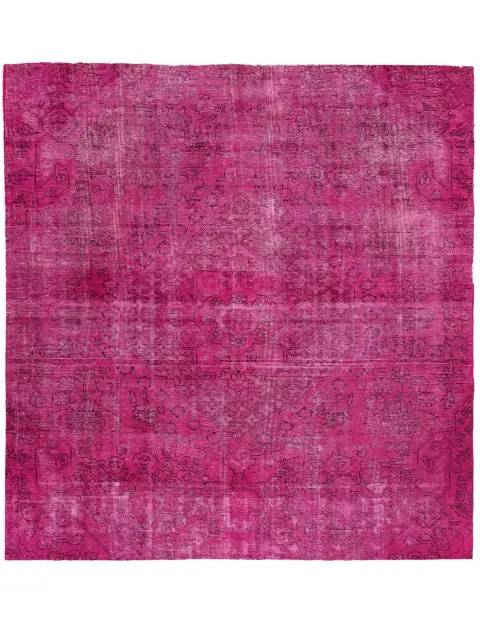 Lila Persien Persischer Vintage Teppich 210 x 210 cm