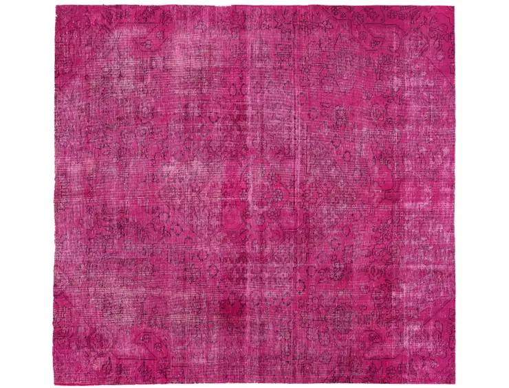 Lila Persien Persischer Vintage Teppich 210 x 210 cm