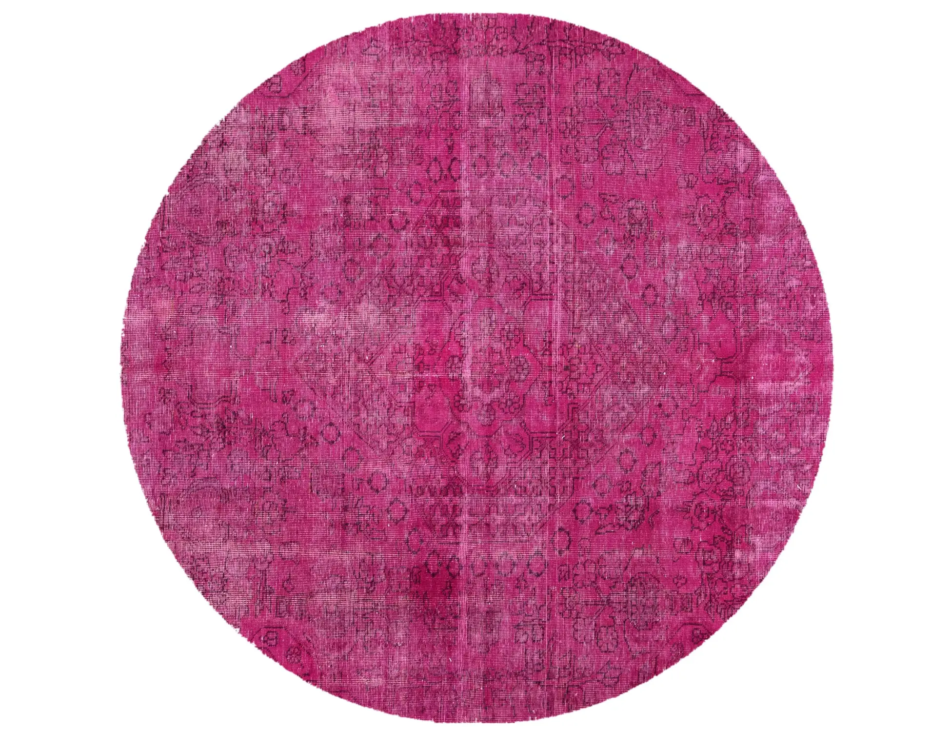 Lila Persien Persischer Vintage Teppich 210 x 210 cm - Einzigartiger handgefertigter Teppich