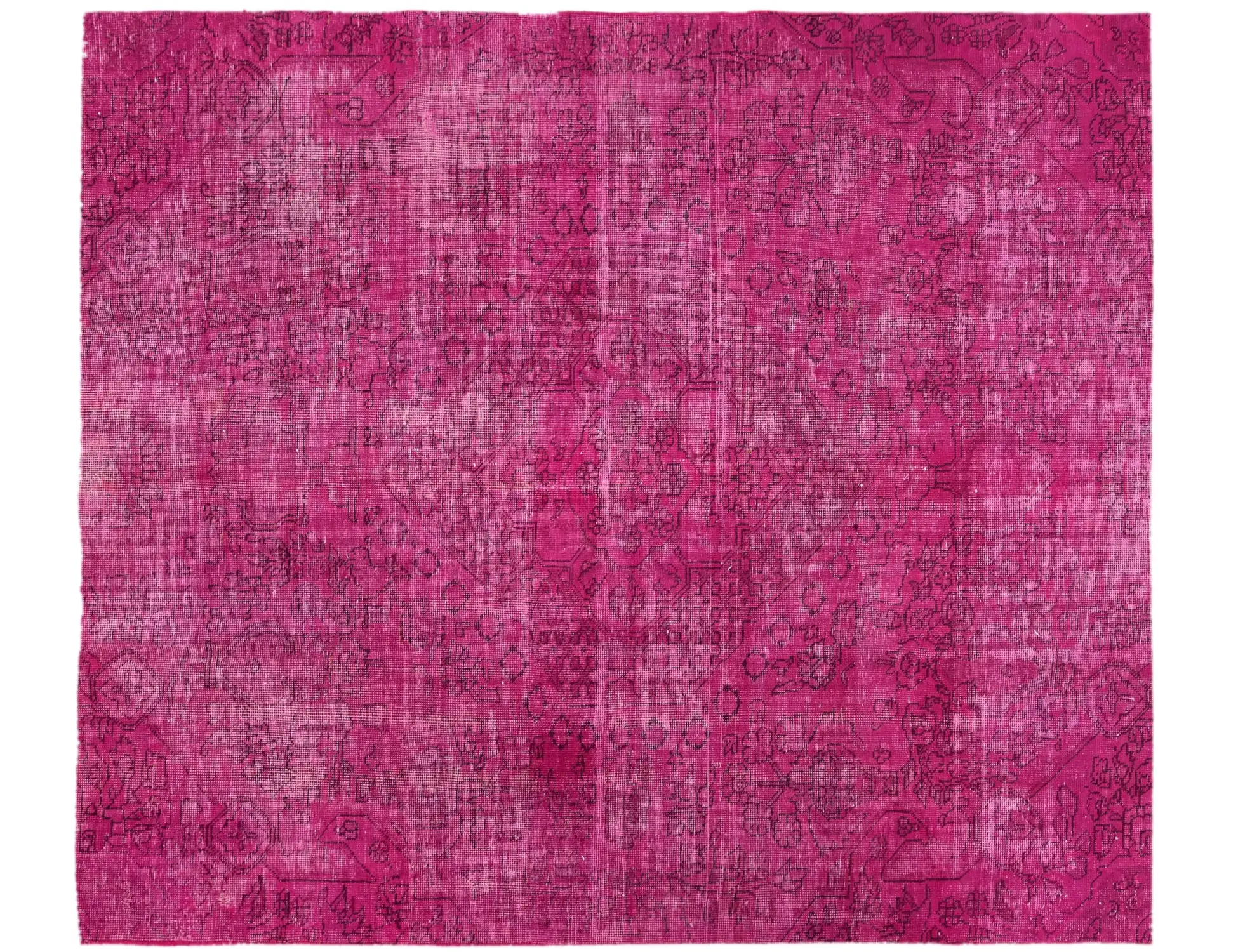 Lila Persien Persischer Vintage Teppich 250 x 210 cm - Einzigartiger handgefertigter Teppich