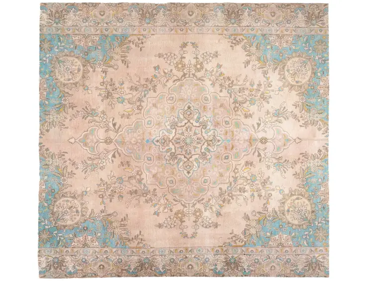 Beige Persien Persischer Vintage Teppich 274 x 274 cm