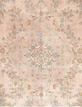 Beige Persien Persischer Vintage Teppich 274 x 274 cm - view 3