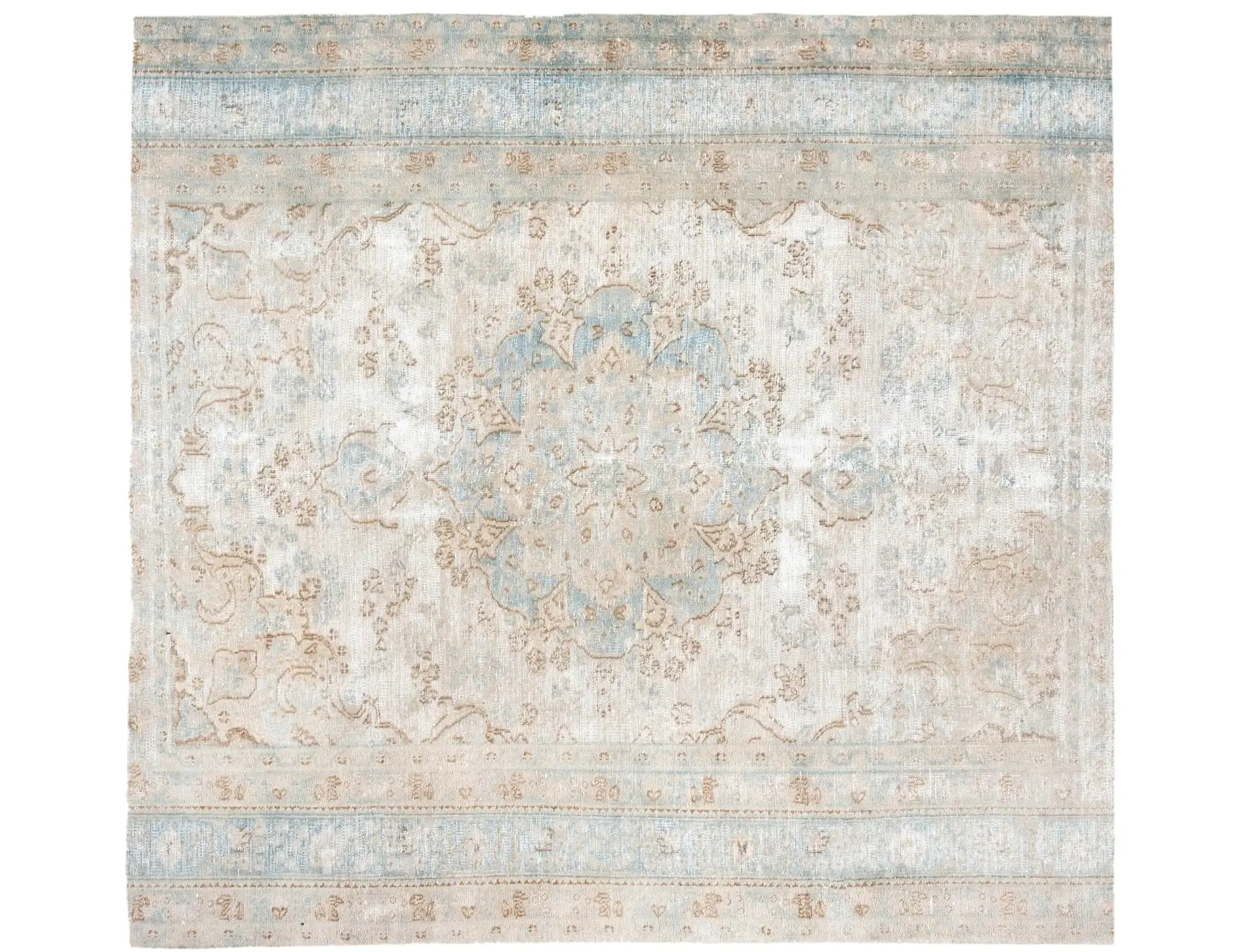 Grau Persien Persischer Vintage Teppich 196 x 196 cm