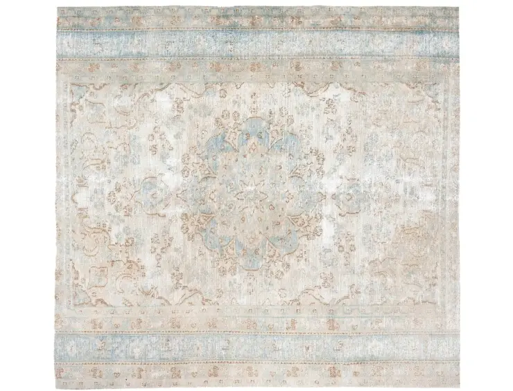 Grau Persien Persischer Vintage Teppich 196 x 196 cm