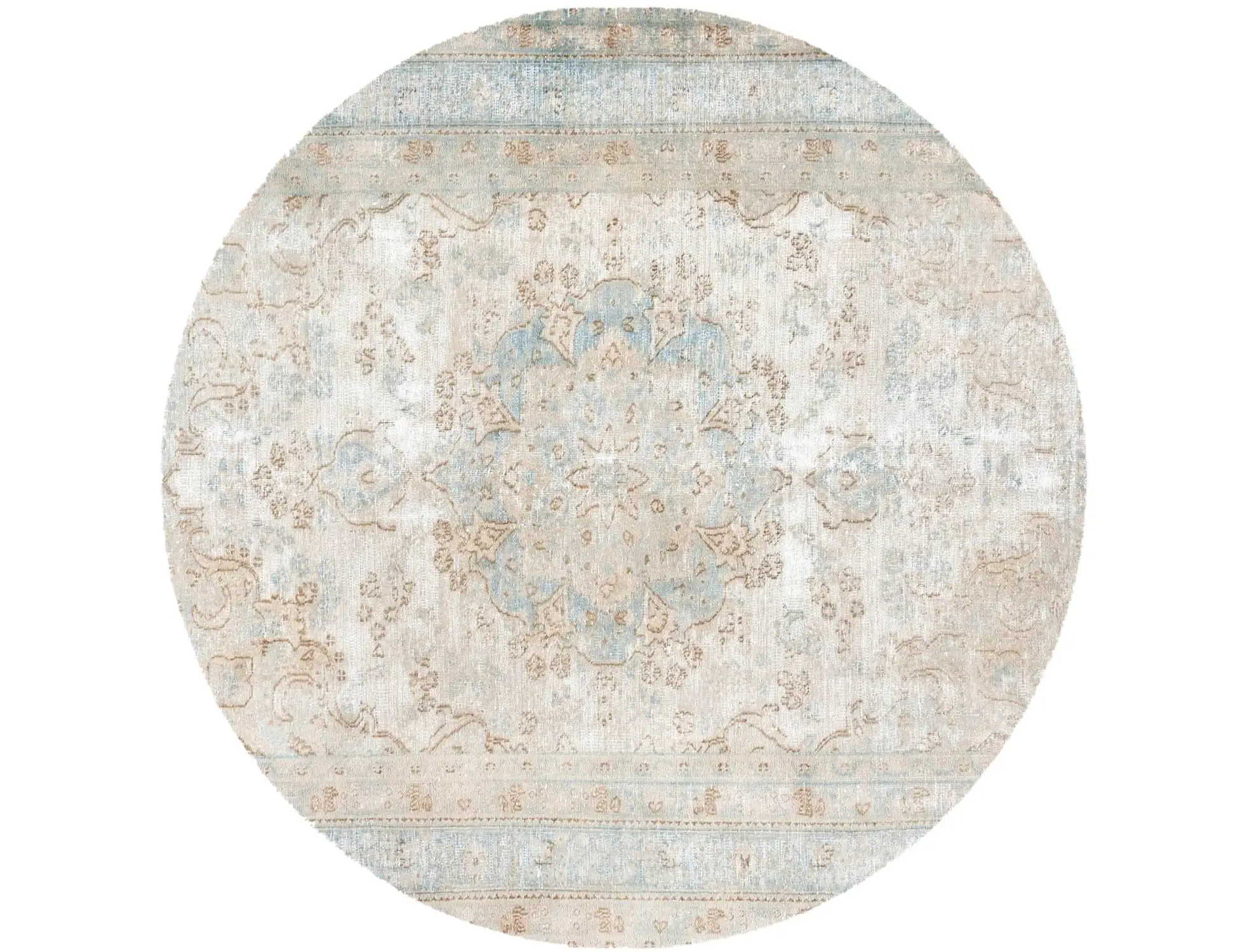 Grau Persien Persischer Vintage Teppich 196 x 196 cm