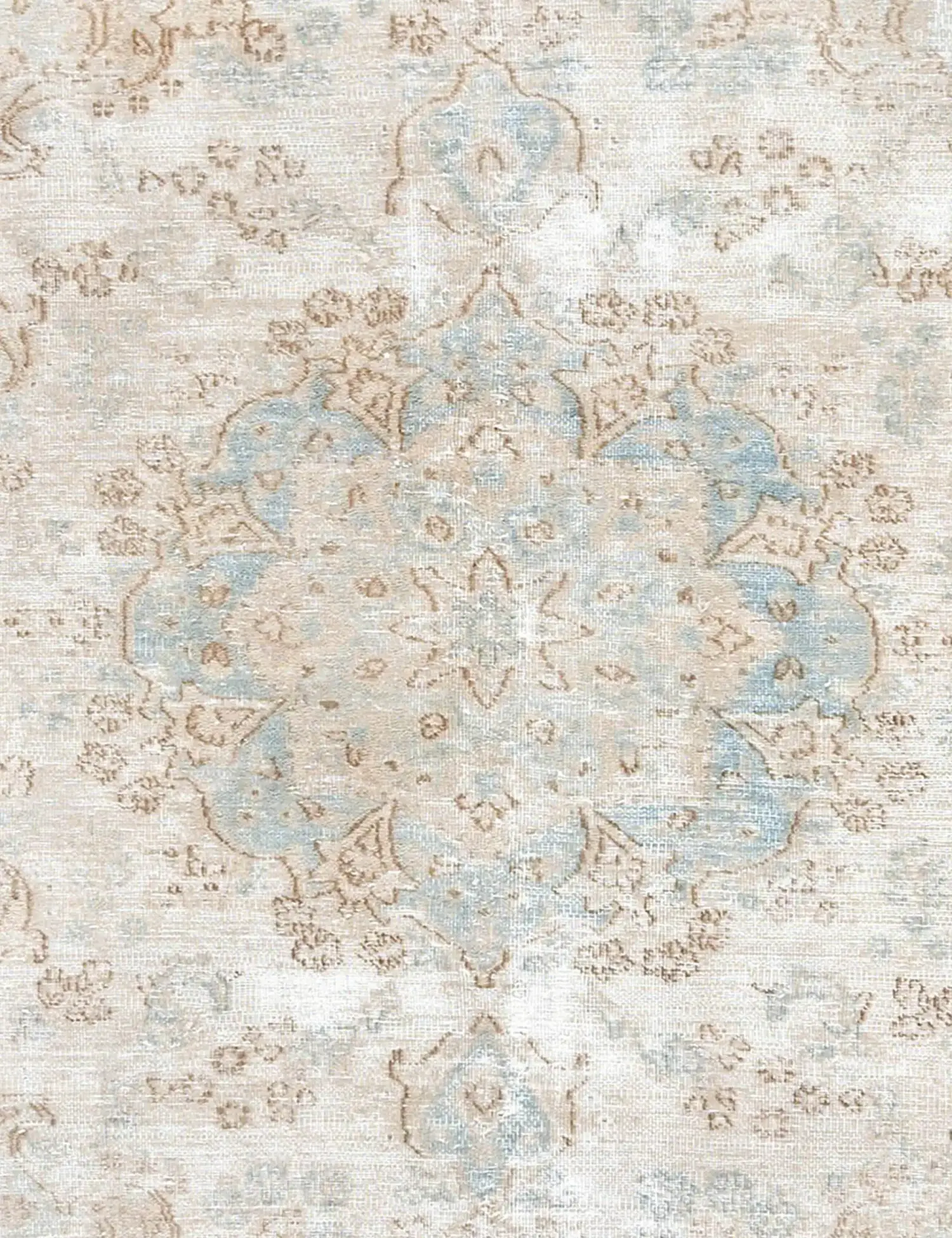 Grau Persien Persischer Vintage Teppich 196 x 196 cm - Einzigartiger handgefertigter Teppich