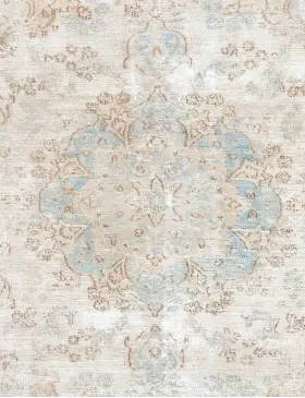 Grau Persien Persischer Vintage Teppich 196 x 196 cm - view 3