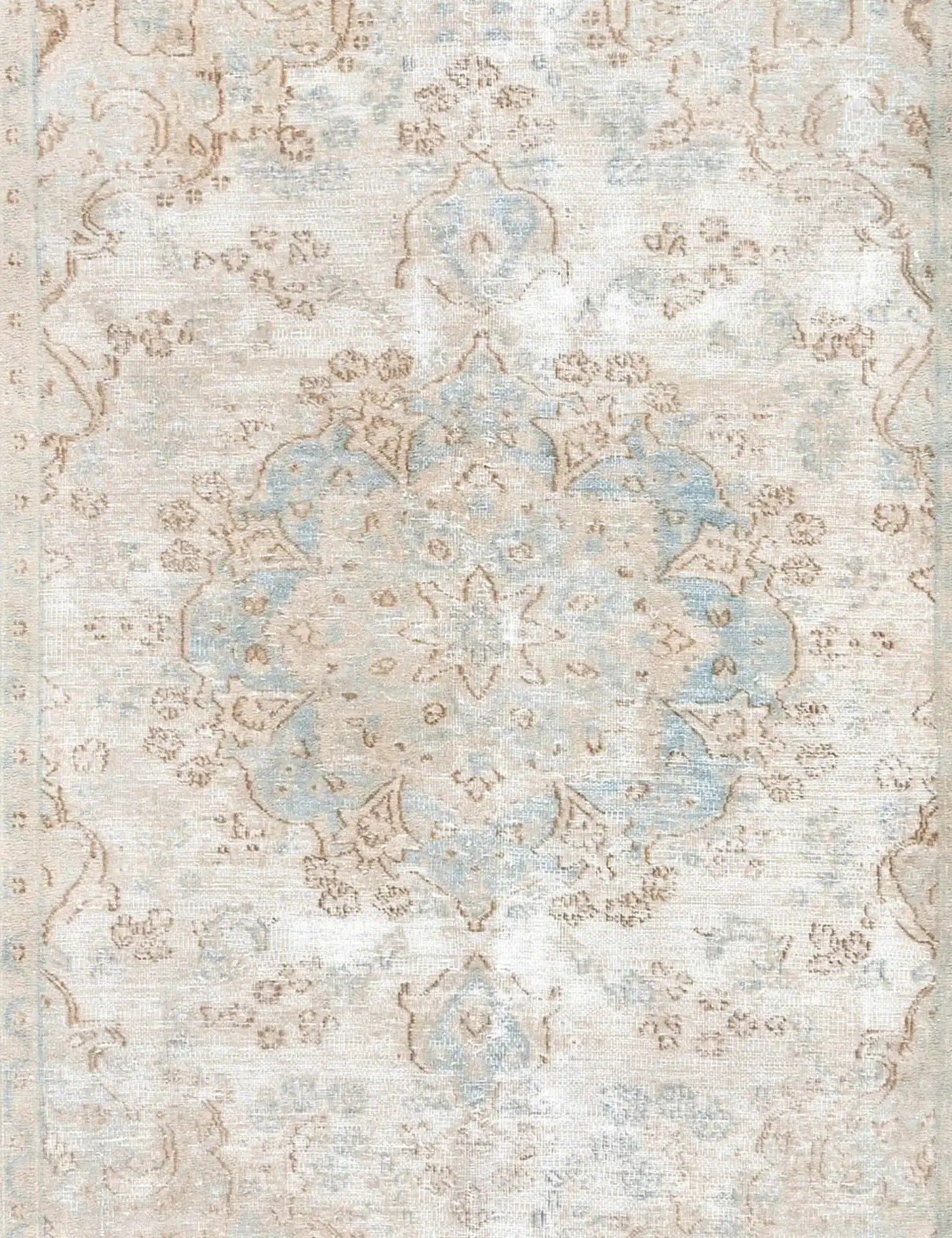 Grau Persien Persischer Vintage Teppich 250 x 196 cm - Einzigartiger handgefertigter Teppich