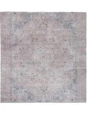 Grau Persien Persischer Vintage Teppich 170 x 170 cm