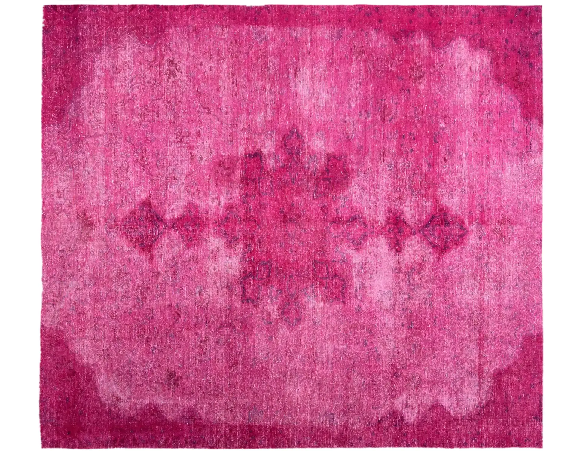 Rot Persien Persischer Vintage Teppich 250 x 205 cm - Einzigartiger handgefertigter Teppich