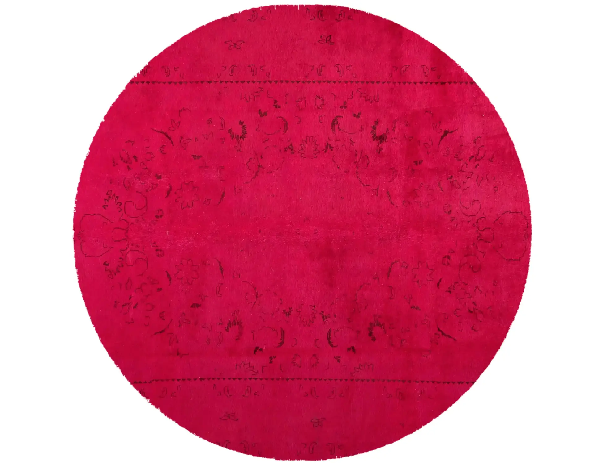 Rot Persien Persischer Vintage Teppich 190 x 190 cm - Einzigartiger handgefertigter Teppich