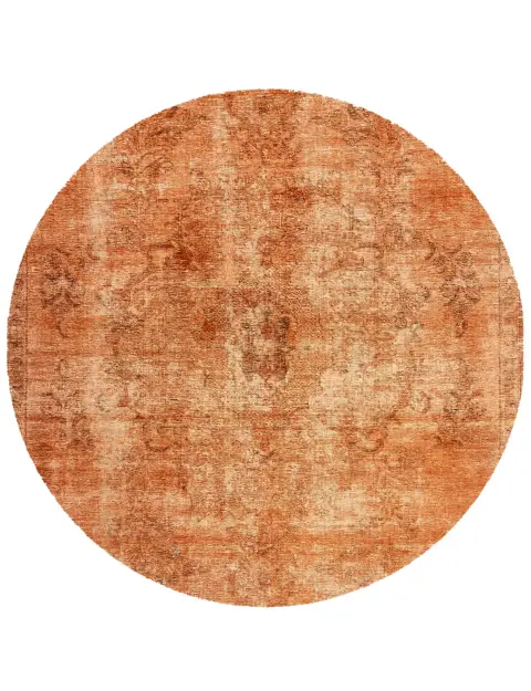 Orange Persien Persischer Vintage Teppich 214 x 214 cm
