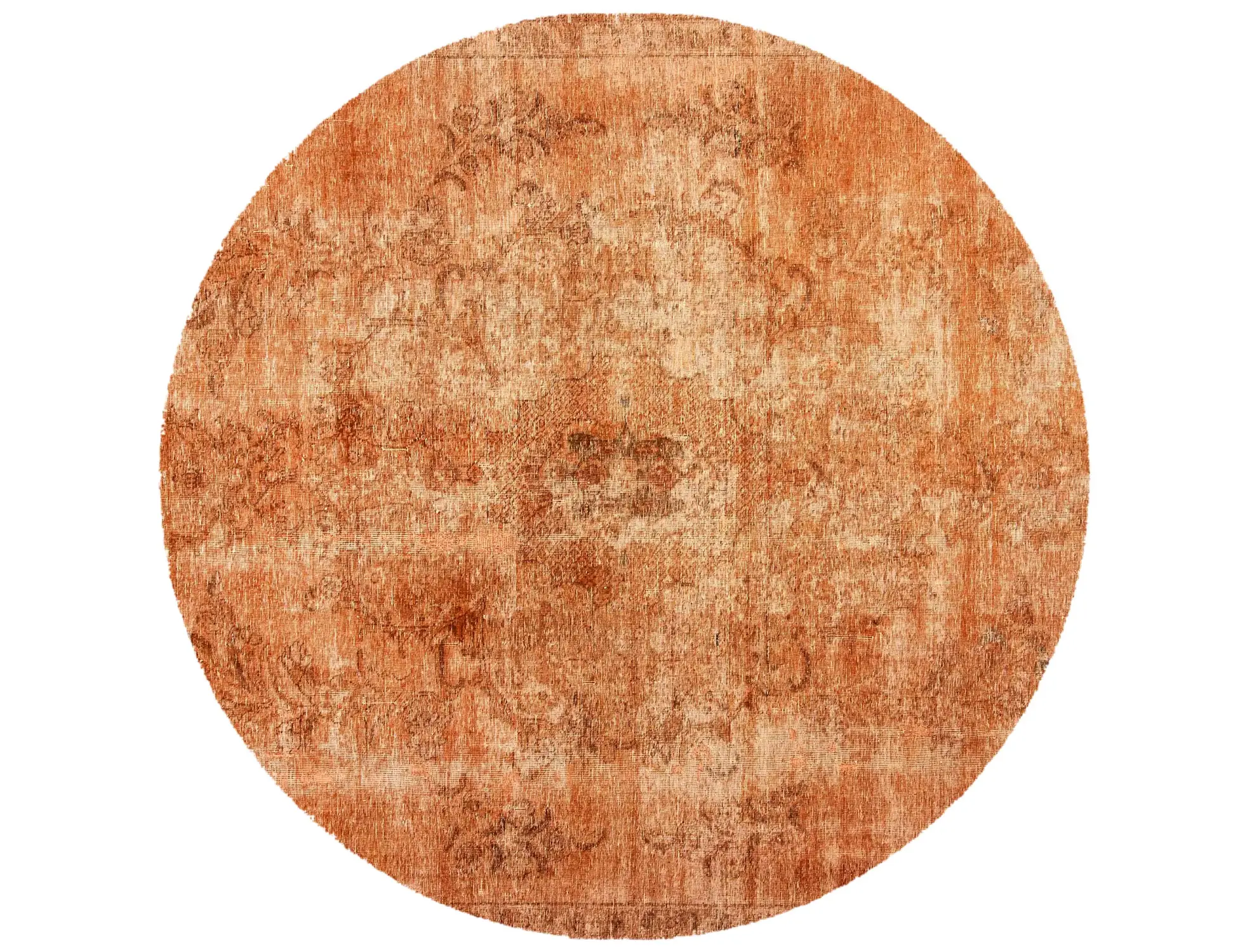 Orange Persien Persischer Vintage Teppich 214 x 214 cm - Einzigartiger handgefertigter Teppich