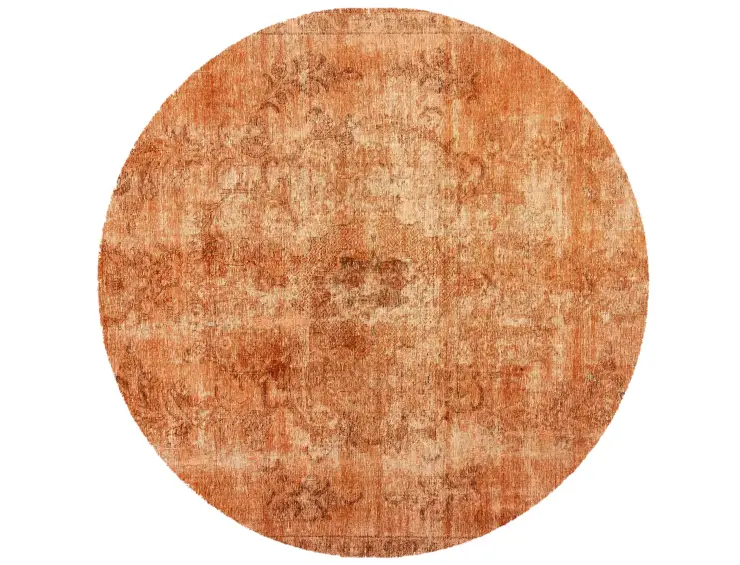 Orange Persien Persischer Vintage Teppich 214 x 214 cm