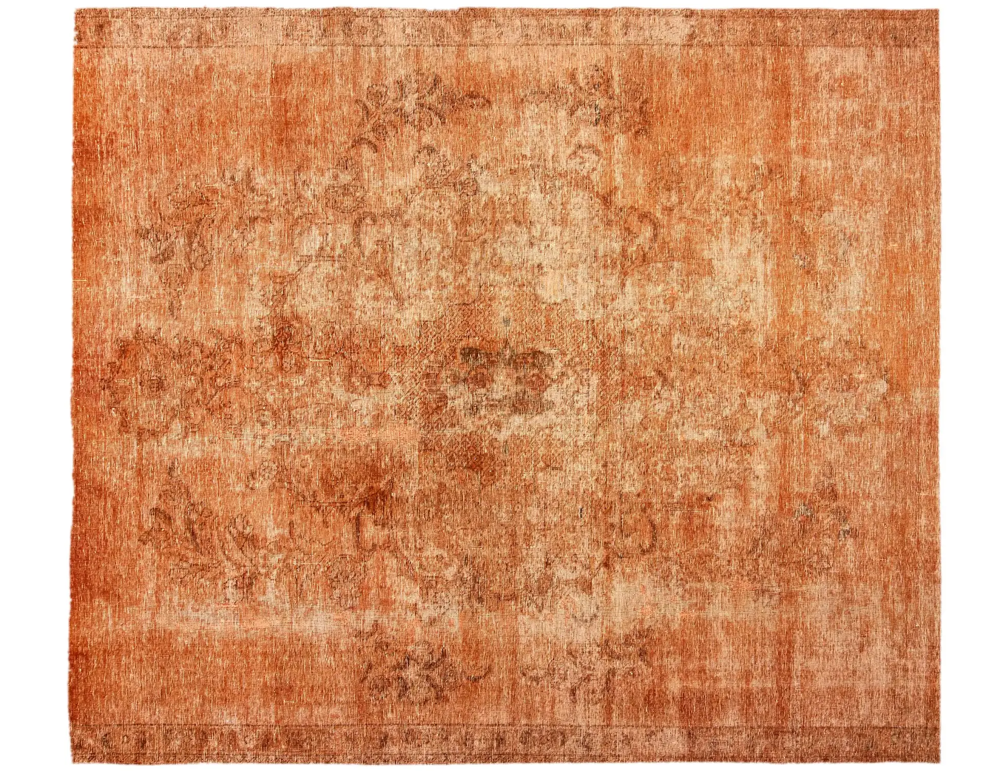 Orange Persien Persischer Vintage Teppich 260 x 214 cm - Einzigartiger handgefertigter Teppich