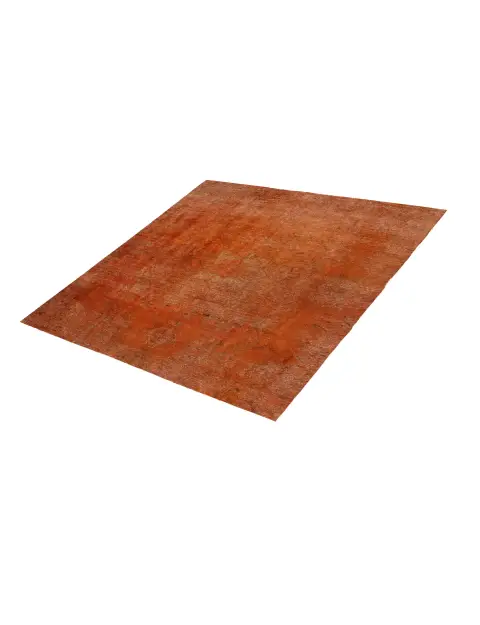 Orange Persien Persischer Vintage Teppich 210 x 210 cm - view 1