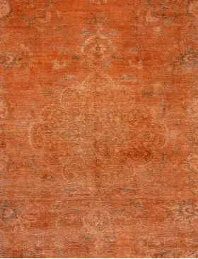 Orange Persien Persischer Vintage Teppich 286 x 286 cm - view 3